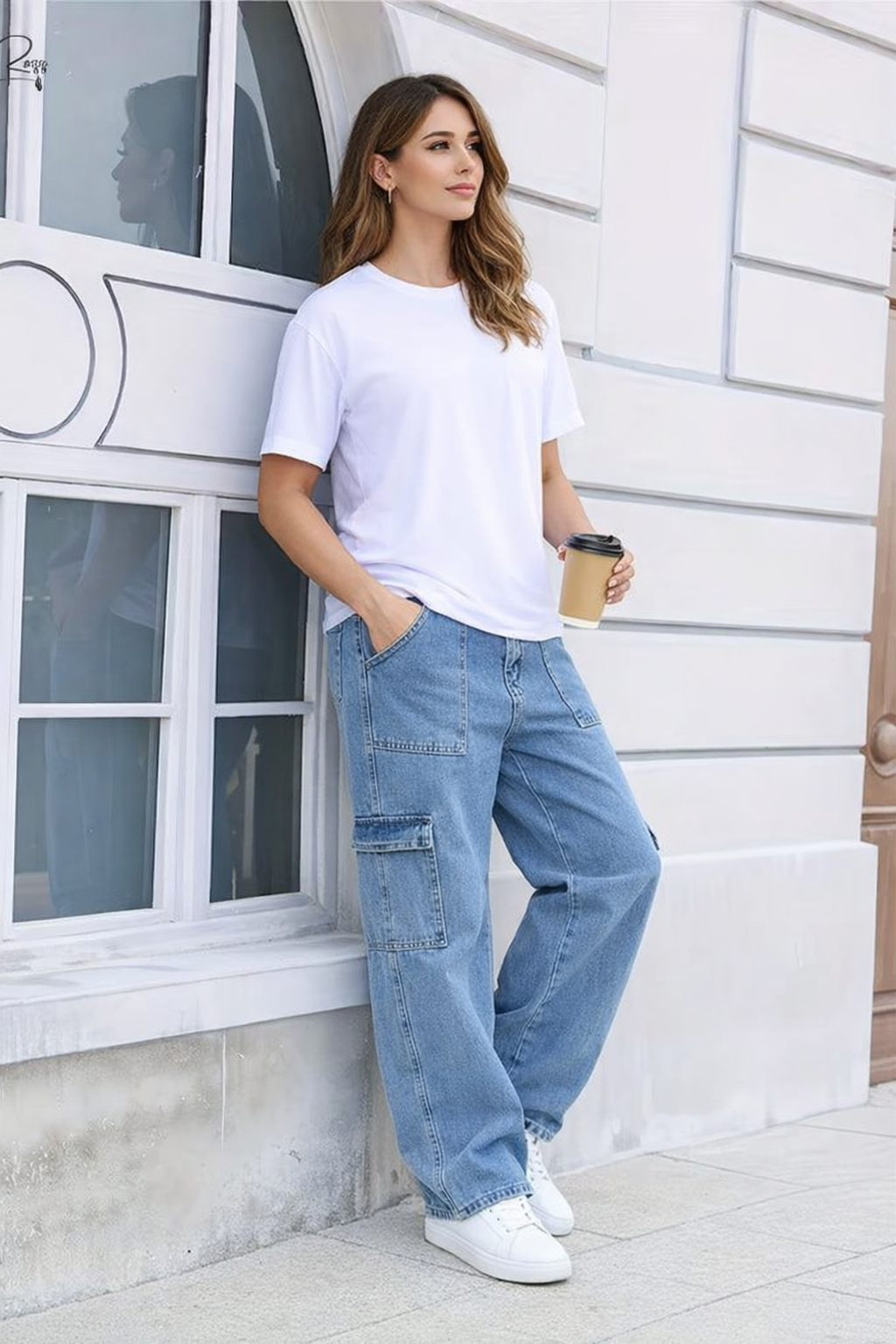 Women’s Street Style Cargo Denim Jeans